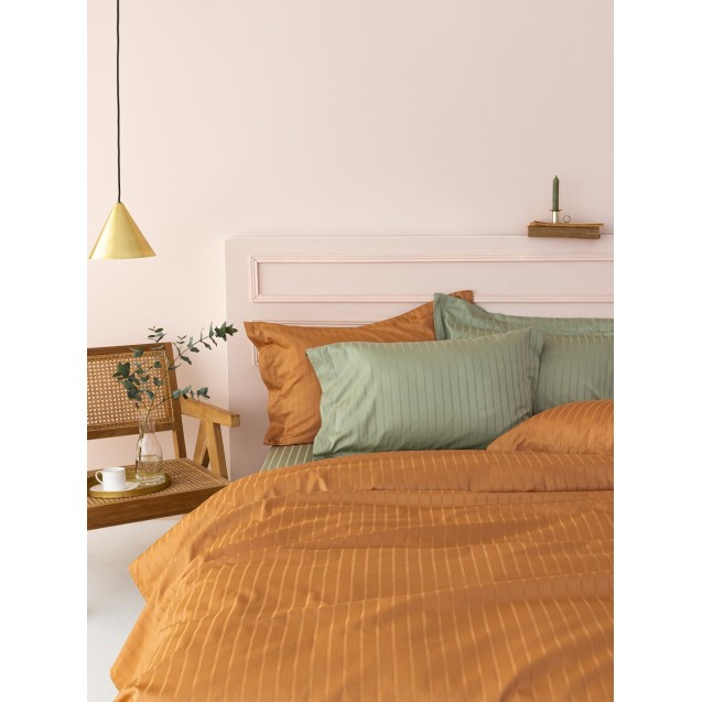 Σεντόνι Υπέρδιπλο Palamaiki Sateen Riga Caramel...