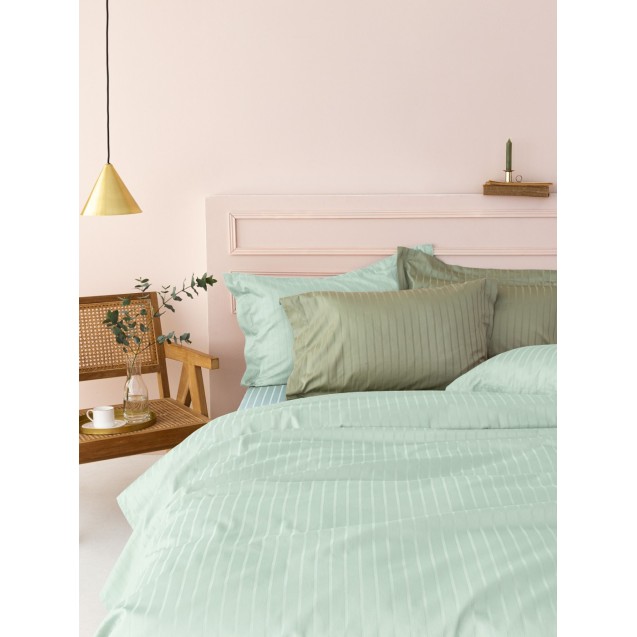 Σεντόνι Υπέρδιπλο Palamaiki Sateen Riga Mint...