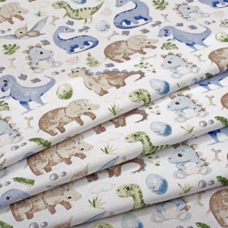 Σετ Σεντόνια Κούνιας 3 Τεμαχίων Dimcol Dinosaur 517 120x160