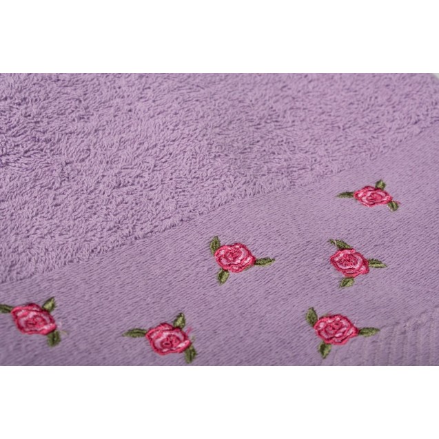 Πετσέτα Μπάνιου Dimcol Ανθάκι Μωβ 70x140