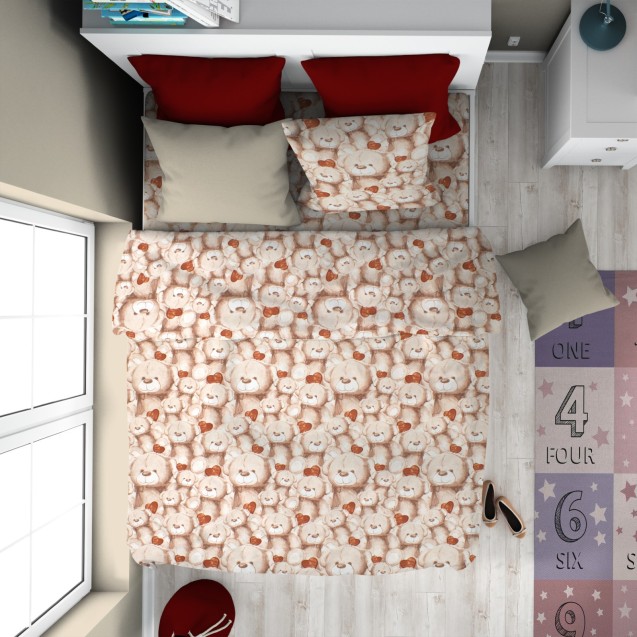 Παιδικό Πάπλωμα Μονό Dimcol Teddy Bear 535 160x240