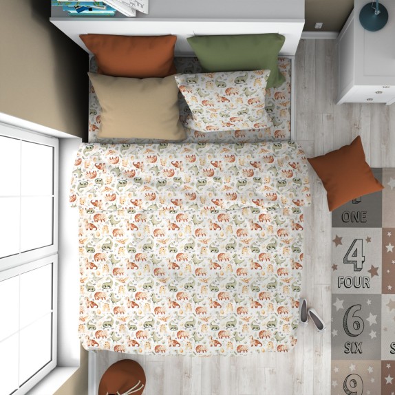 Παιδική Παπλωματοθήκη Μονή Dimcol Dinosaur 515 160x240