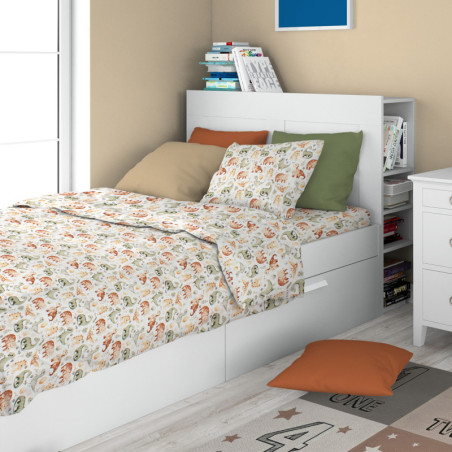 Σετ Παιδικό Σεντόνι Μονό και Μαξιλαροθήκη Dimcol Dinosaur 515 160x240