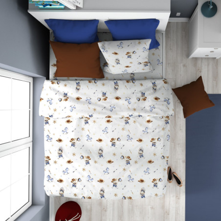 Σετ Παιδικά Σεντόνια Μονά 3 Τεμαχίων Dimcol Wild West 540 160x240