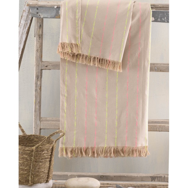 Μαξιλαροθήκη Διακόσμησης Rythmos Sezane Μπεζ 40x40