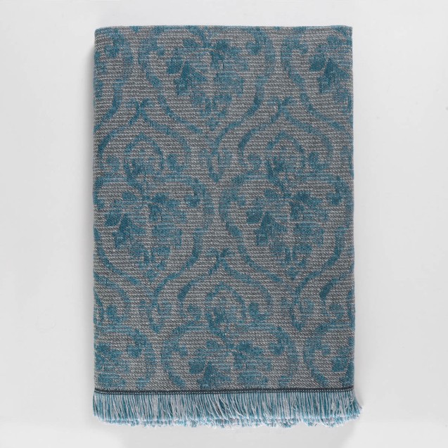 Ριχτάρι Τριθέσιου Rythmos Medallion Πετρόλ 180x280