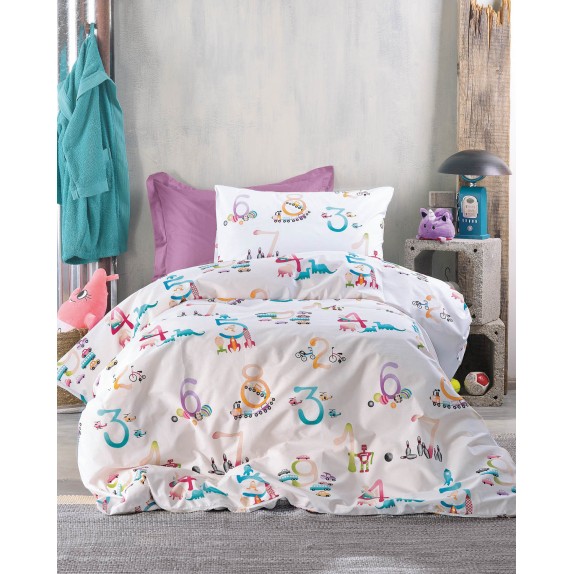 Σετ Παιδικές Μαξιλαροθήκες 2 Τεμαχίων Rythmos Numbers 50x70