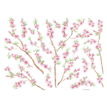 Αυτοκόλλητα Τοίχου Βινυλίου Ango Peach Branch 44232