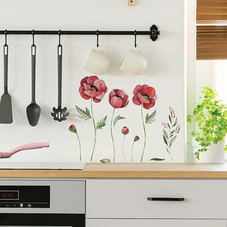 Αυτοκόλλητα Τοίχου Βινυλίου Ango Poppies 59180