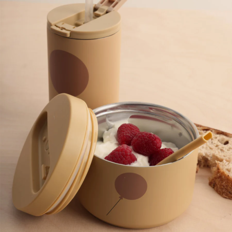 Θερμός Φαγητού Design Letters Small Μπεζ 330ml 30101031BEIBALL