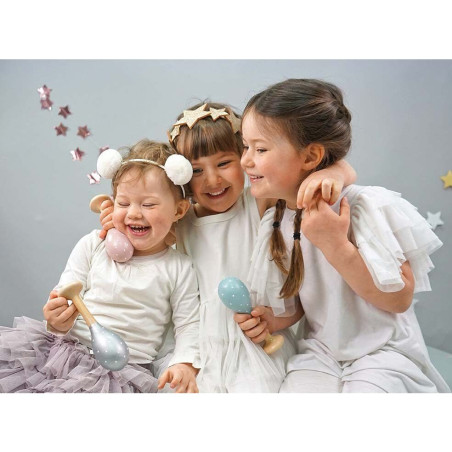 Μαράκα Ξύλινη Jabadabado Μπλε με Αστεράκια JB-M14094