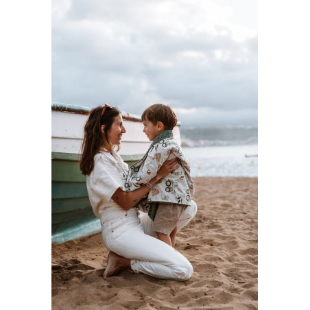 Κουβέρτα Αγκαλιάς Λεπτή La Millou ABC Farm Khaki 80x100