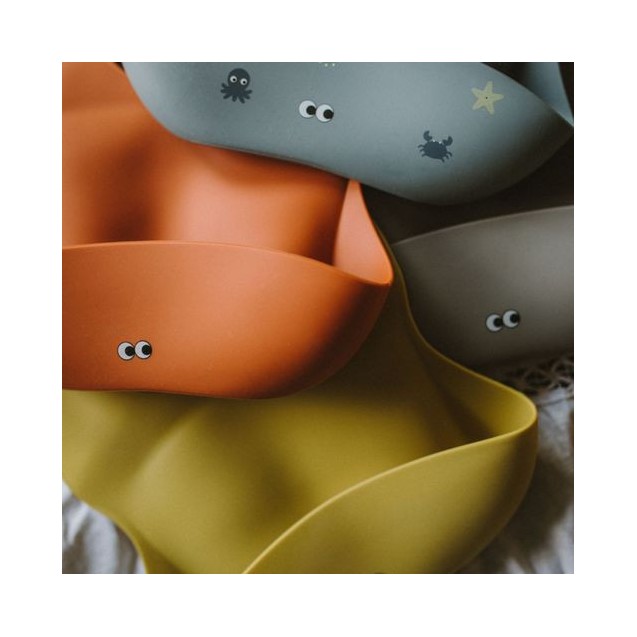 Σαλιάρα Σιλικόνης Noui Noui Warm Grey NN12118