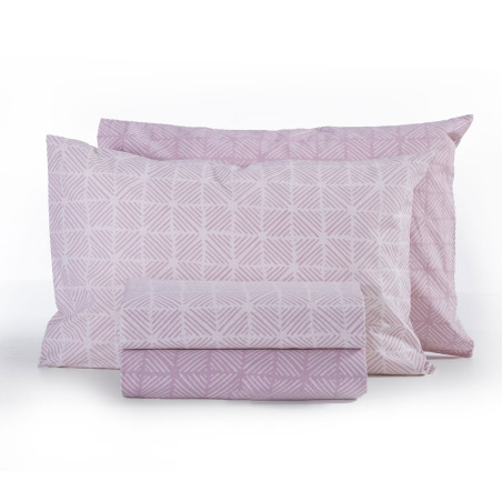 Σετ Σεντόνια Μονά με Λάστιχο 3 Τεμαχίων Nef-Nef Colton Rose 100x200+35