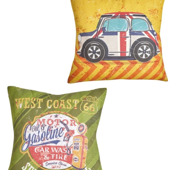 Μαξιλαροθήκη Διακόσμησης Διπλής Όψης Kentia Race 45x45