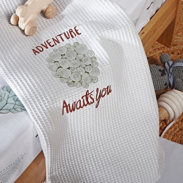 Κουβέρτα Πικέ Κούνιας Kentia Willow 100x150