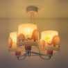 Παιδικό Φωτιστικό Οροφής Τρίφωτο Ango Little Elephant Pink 61337[S]