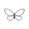 Διακοσμητικό Αυτοκόλλητο Τοίχου Μεταλλικό Ango White Metal Butterflies 3D 24006