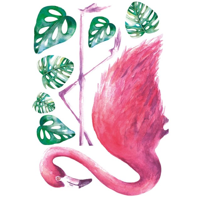 Αυτοκόλλητα Τοίχου Ango Tropical Flamingos 44237