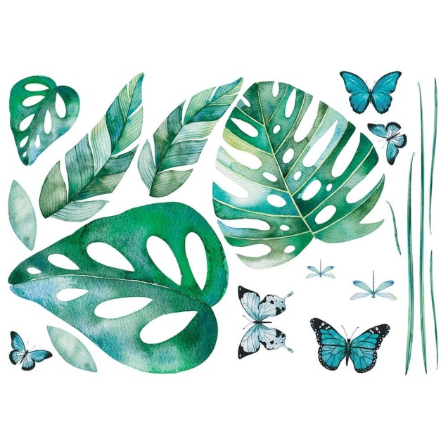 Αυτοκόλλητα Τοίχου Ango Tropical Leaves 44238