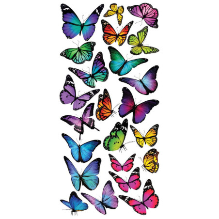 Αυτοκόλλητα Τοίχου Ango Colourful Butterflies 59602