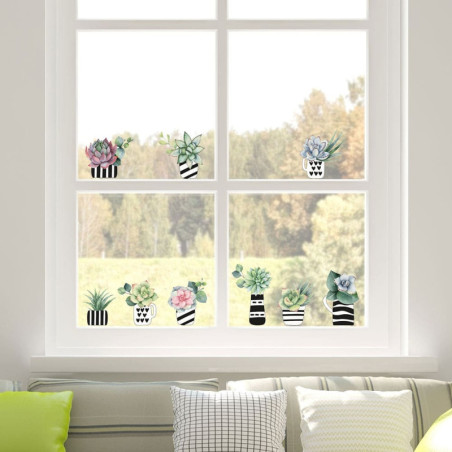 Αυτοκόλλητα Βινυλίου για Τζάμι Ango Cactus 64013