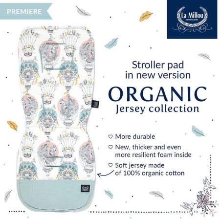 Προστατευτικό Καροτσιού La Millou Organic Jersey Simbo Wind Blue 5 Σημείων