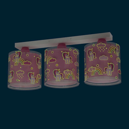 Παιδικό Φωτιστικό Οροφής Τρίφωτο Ango Unicorns 41593