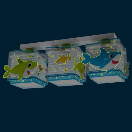 Παιδικό Φωτιστικό Οροφής Τρίφωτο Ango Little Shark 63473