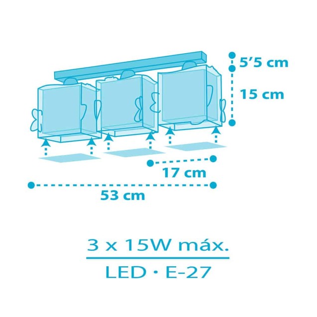 Παιδικό Φωτιστικό Οροφής Τρίφωτο Ango Little...