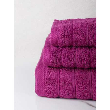 Σετ Πετσέτες 3 Τεμαχίων Anesis Cotton Pennie Μωβ