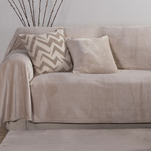 Ριχτάρι Πολυθρόνας Nef-Nef Dakari Ecru 130x180