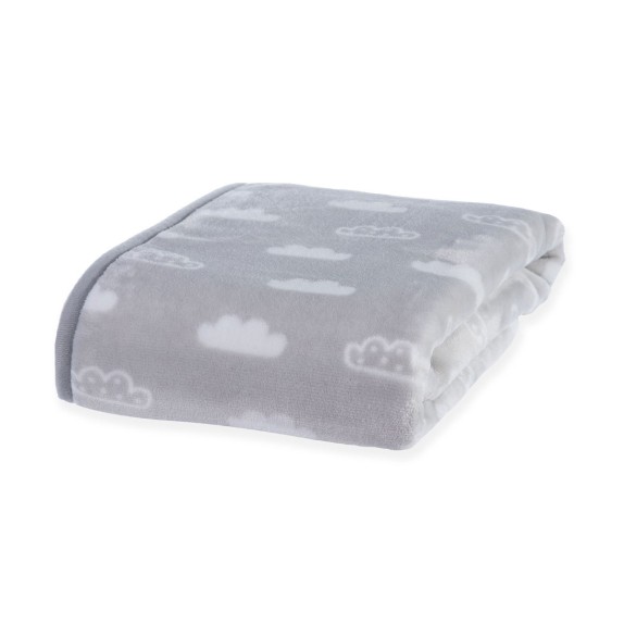 Κουβέρτα Βελουτέ Αγκαλιάς Nef-Nef Clouds Grey 75x100