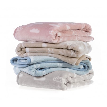 Κουβέρτα Βελουτέ Κούνιας Nef-Nef Clouds Pink 100x140