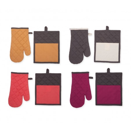 Σετ Γάντι και Πιάστρα Κουζίνας Nef-Nef Perfetto Mustard 20x25 & 17x27