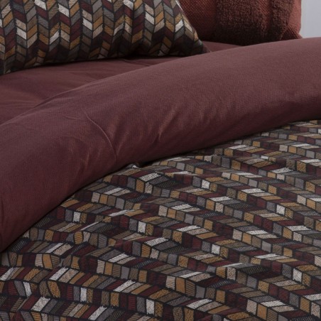 Σετ Σεντόνια Φανελένια Μονά 3 Τεμαχίων Nef-Nef Stream Bordo 160x260