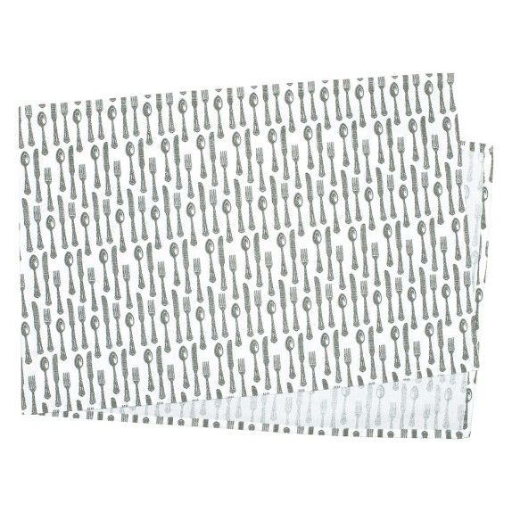 Runner Melinen Edmonde White 45x140