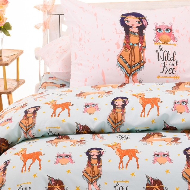 Παιδική Παπλωματοθήκη Μονή Melinen Indian Girl...