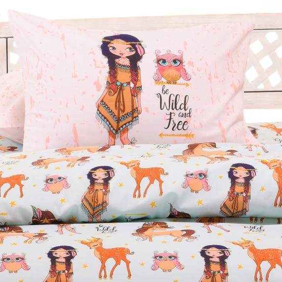 Σετ Παιδικές Μαξιλαροθήκες 2 Τεμαχίων Melinen Indian Girl...