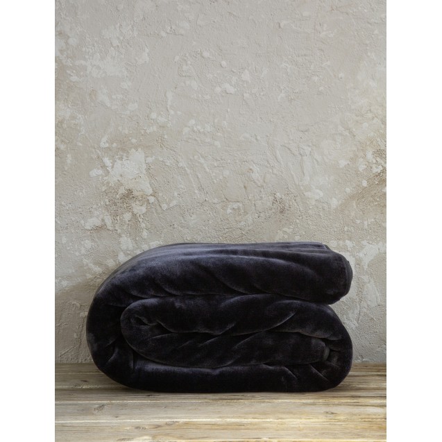 Κουβέρτα Βελουτέ King Size Nima Coperta Black...