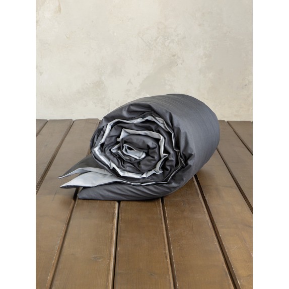 Παπλωματοθήκη Μονή Nima Colors Shiny Gray-Midnight Gray...