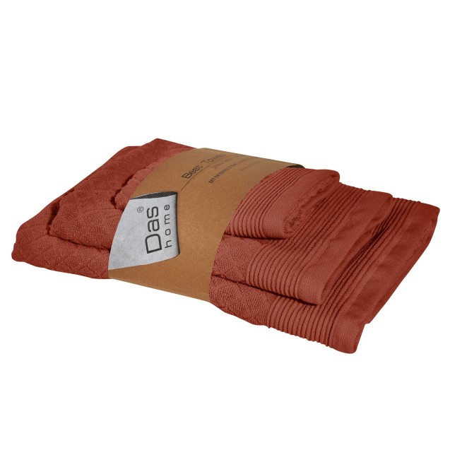 Σετ Πετσέτες 3 Τεμαχίων Das Home Best 0685