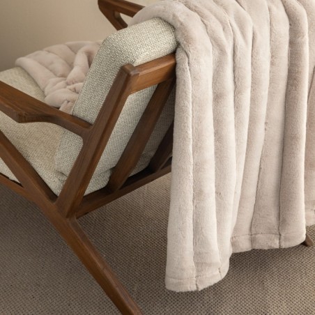 Κουβερτοπάπλωμα με Γούνα Υπέρδιπλο Palamaiki Etta Sand 220x240