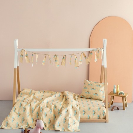 Σετ Παιδικά Σεντόνια Φανελένια Μονά 3 Τεμαχίων Palamaiki Floufi 102 170x265