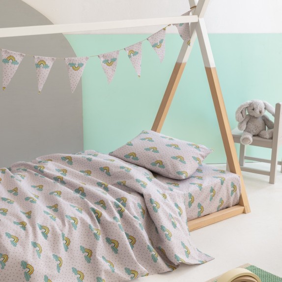 Σετ Παιδικά Σεντόνια Φανελένια Μονά 3 Τεμαχίων Palamaiki...