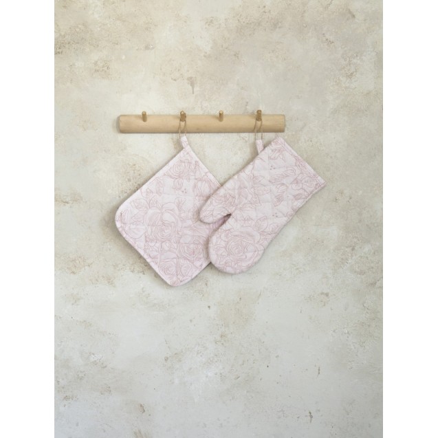 Σετ Γάντι και Πιάστρα Κουζίνας Nima Roses