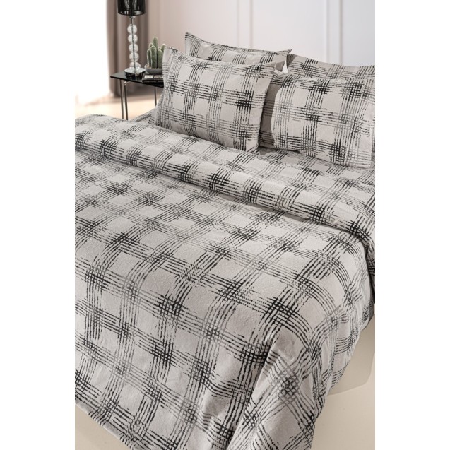 Σετ Παπλωματοθήκη Φανελένια Υπέρδιπλη 3...