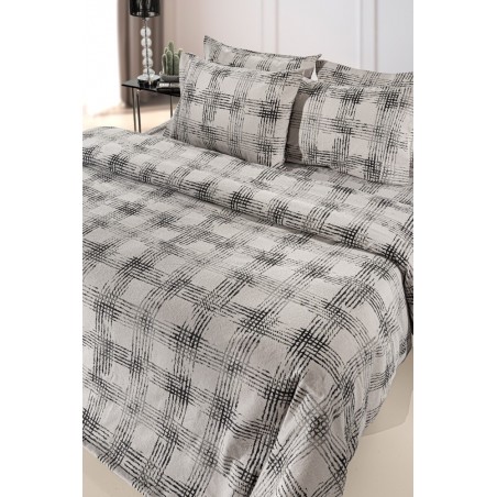 Σετ Παπλωματοθήκη Φανελένια Υπέρδιπλη 3 Τεμαχίων Guy Laroche Mezzo Natural 225x245