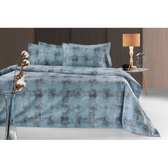 Σετ Παπλωματοθήκη Φανελένια Υπέρδιπλη 3 Τεμαχίων Guy...