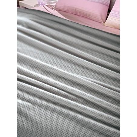 Σετ Κουβέρτα Fleece Μονή και Μαξιλαροθήκη Διακόσμησης Guy Laroche Rombus Silver 160x220